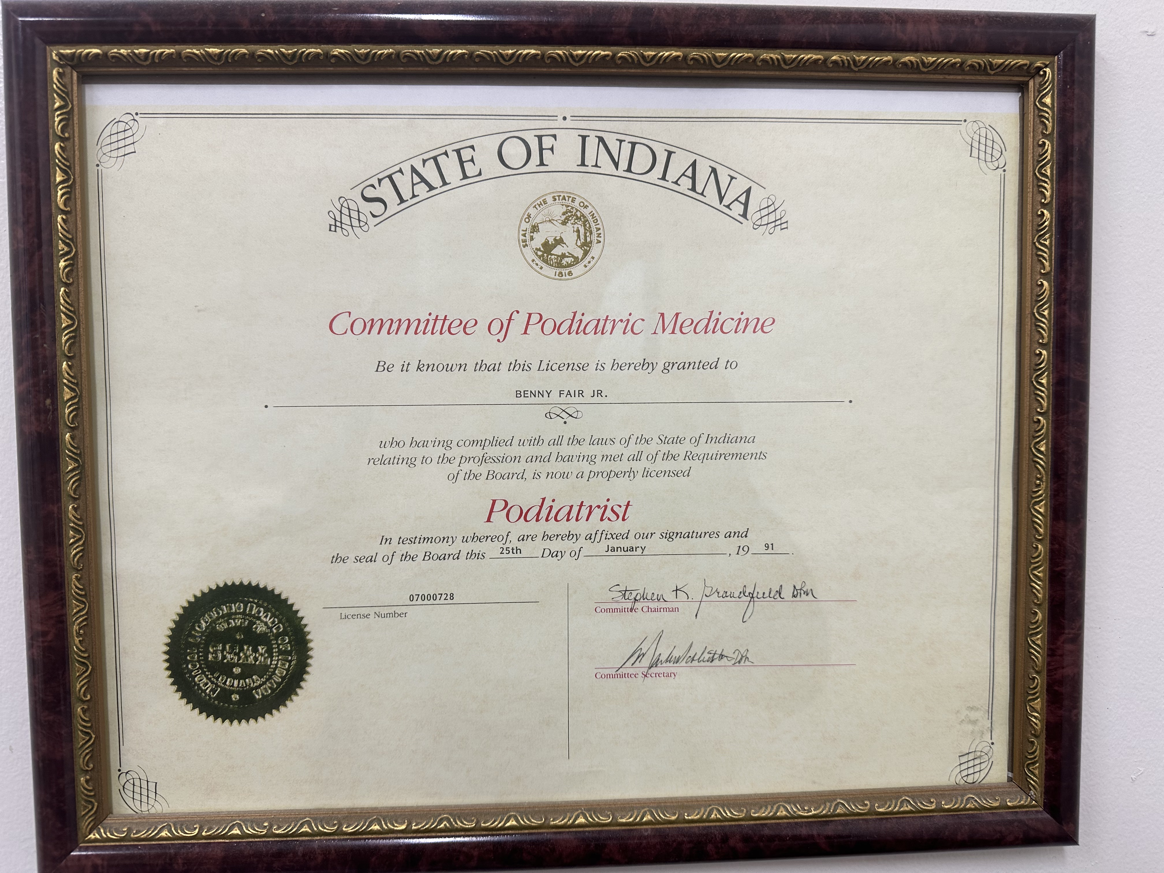 Professional Credentials